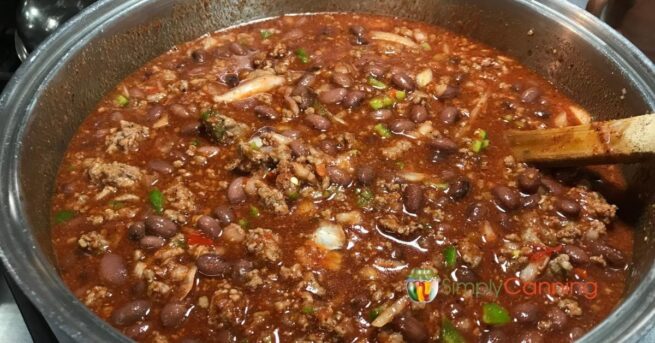 How To Can Chili Con Carne With Meat And Beans Con Carne Meat And Beans Chili Recipe