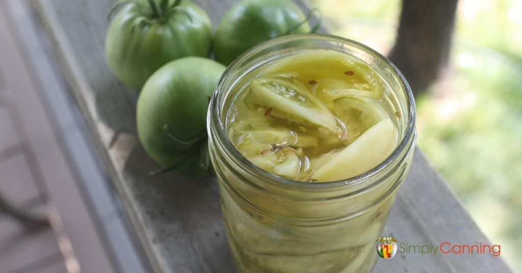 Quick Pickled Green Tomatoes, Recipe